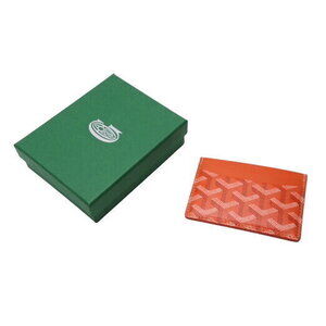GOYARD Saint Sulpice Card Wallet herringbone calfskin orange
